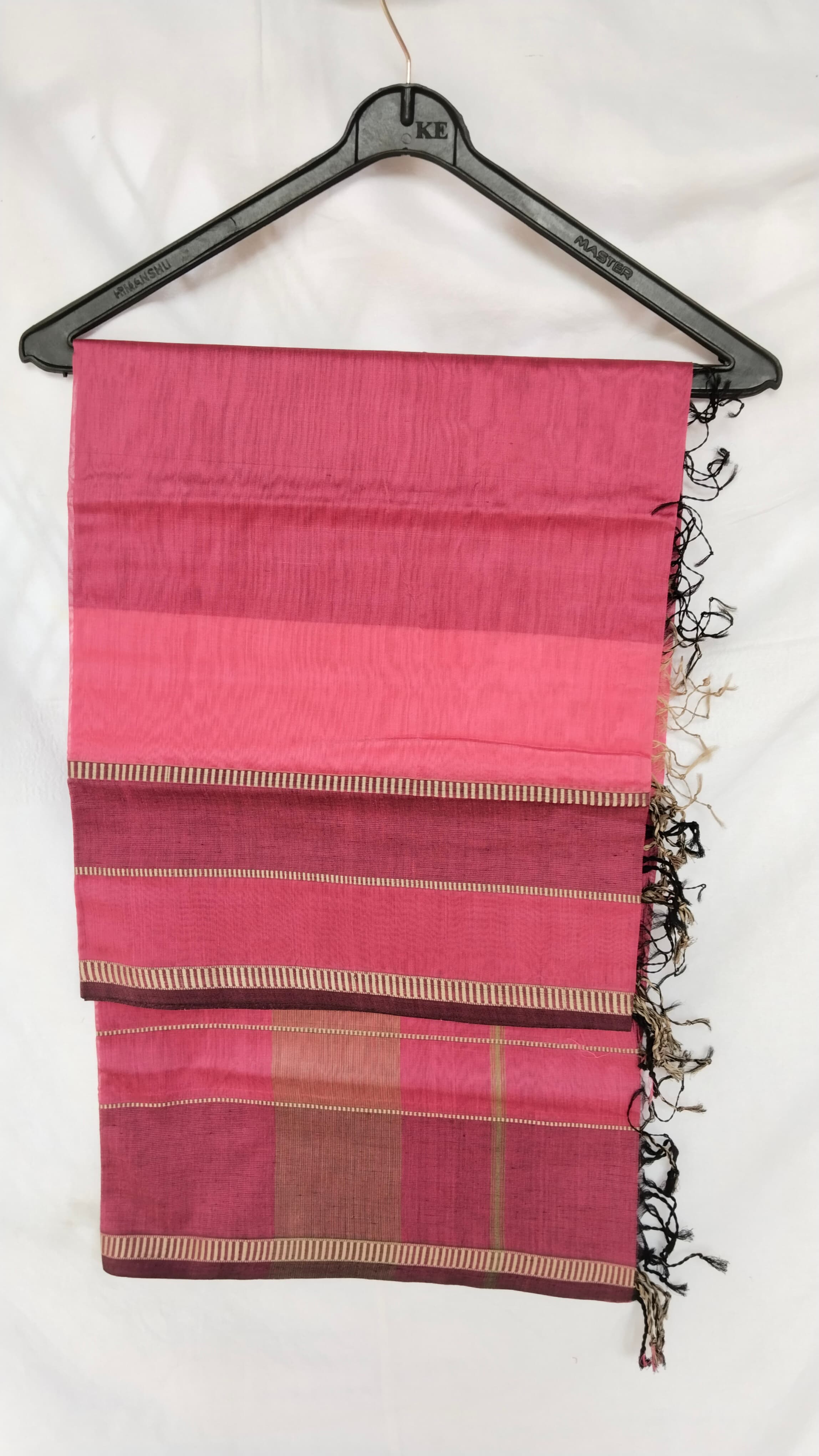 Woven Border Maheshwari Dupatta | Onion